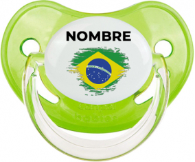 Bandera del efecto pincel de Brasil con nombre: Chupete fisiológica