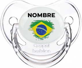 Bandera del efecto pincel de Brasil con nombre: Chupete fisiológica
