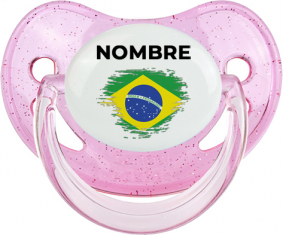 Bandera del efecto pincel de Brasil con nombre: Chupete fisiológica