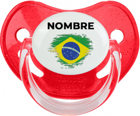 Bandera del efecto pincel de Brasil con nombre: Chupete fisiológica