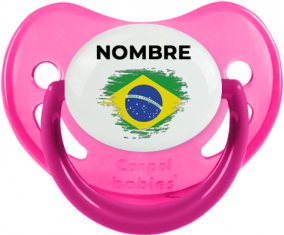 Bandera del efecto pincel de Brasil con nombre: Chupete fisiológica