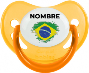 Bandera del efecto pincel de Brasil con nombre: Chupete fisiológica