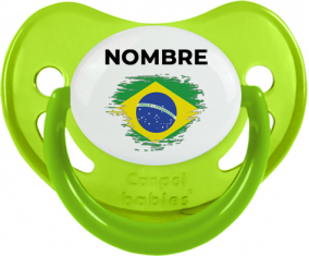 Bandera del efecto pincel de Brasil con nombre: Chupete fisiológica