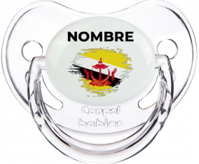 Brunei Darussalam bandera efecto cepillo con nombre: Chupete fisiológica