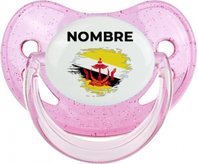 Brunei Darussalam bandera efecto cepillo con nombre: Chupete fisiológica