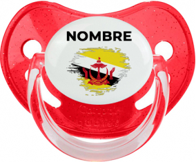 Brunei Darussalam bandera efecto cepillo con nombre: Chupete fisiológica