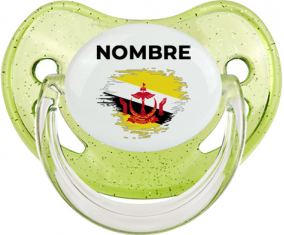 Brunei Darussalam bandera efecto cepillo con nombre: Chupete fisiológica