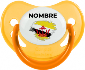 Brunei Darussalam bandera efecto cepillo con nombre: Chupete fisiológica