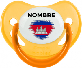 Bandera del efecto pincel camboyano con nombre: Chupete fisiológica