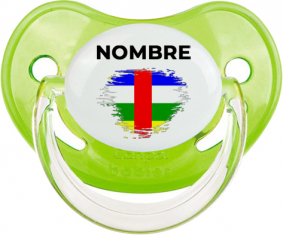 Bandera del efecto pincel de la República Centroafricana con nombre: Chupete fisiológica