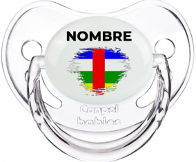 Bandera del efecto pincel de la República Centroafricana con nombre: Chupete fisiológica