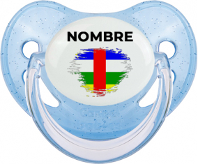 Bandera del efecto pincel de la República Centroafricana con nombre: Chupete fisiológica