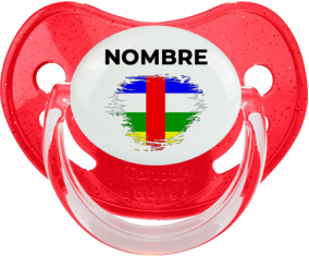 Bandera del efecto pincel de la República Centroafricana con nombre: Chupete fisiológica