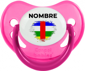 Bandera del efecto pincel de la República Centroafricana con nombre: Chupete fisiológica
