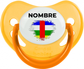 Bandera del efecto pincel de la República Centroafricana con nombre: Chupete fisiológica