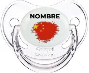 Bandera del efecto cepillo de China con nombre: Chupete fisiológica