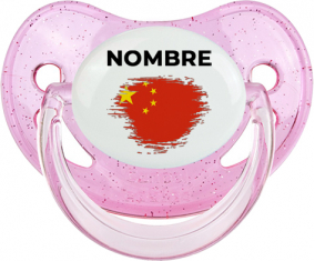 Bandera del efecto cepillo de China con nombre: Chupete fisiológica