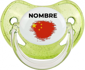 Bandera del efecto cepillo de China con nombre: Chupete fisiológica