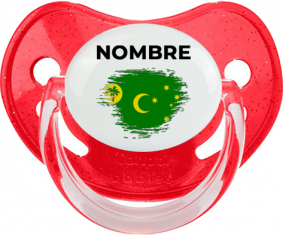 Bandera del efecto pincel de las Islas Cocos con nombre: Chupete Fisiológica