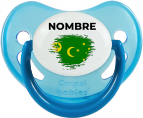 Bandera del efecto pincel de las Islas Cocos con nombre: Chupete Fisiológica