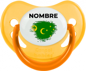Bandera del efecto pincel de las Islas Cocos con nombre: Chupete Fisiológica