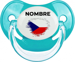 Bandera del efecto pincel de la República Checa con nombre: Chupete fisiológica personnalisée
