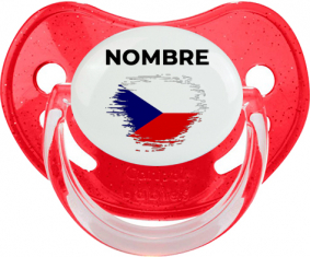 Bandera del efecto pincel de la República Checa con nombre: Chupete fisiológica