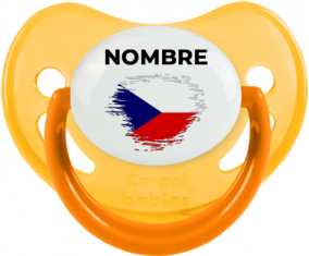 Bandera del efecto pincel de la República Checa con nombre: Chupete fisiológica