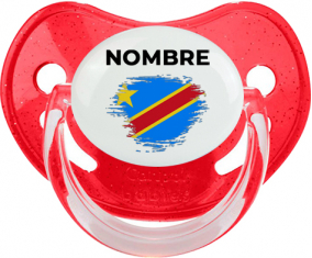 Efecto cepillo de bandera República Democrática del Congo con nombre: Chupete fisiológica