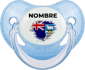 Bandera de efecto de pincel de las Islas Malvinas con nombre: Chupete Fisiológica