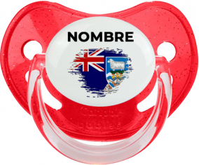 Bandera de efecto de pincel de las Islas Malvinas con nombre: Chupete Fisiológica