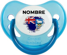 Bandera de efecto de pincel de las Islas Malvinas con nombre: Chupete Fisiológica