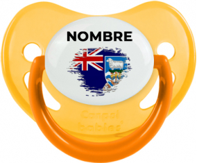 Bandera de efecto de pincel de las Islas Malvinas con nombre: Chupete Fisiológica