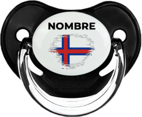 Efecto cepillo de bandera Islas Feroe con nombre: Chupete fisiológica