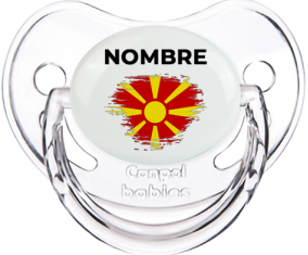 Bandera de pincel del norte de Macedonia con nombre: Chupete fisiológica
