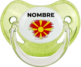 Bandera de pincel del norte de Macedonia con nombre: Chupete fisiológica