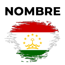 Bandera del efecto pincel Tayikistán, ideal para personalizar artículos de bebé. Perfecta para mostrar estilo y originalidad.