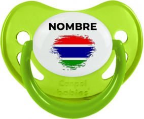 Bandera de pincel de Gambia con nombre: Chupete fisiológica