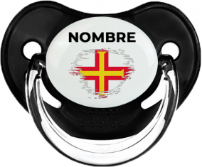Bandera del efecto pincel Guernsey con nombre: Chupete fisiológica