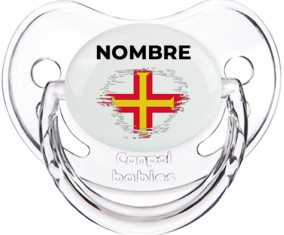 Bandera del efecto pincel Guernsey con nombre: Chupete fisiológica