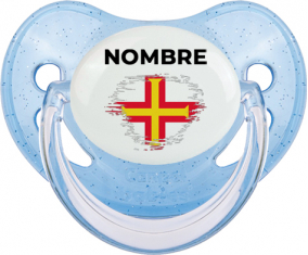 Bandera del efecto pincel Guernsey con nombre: Chupete fisiológica