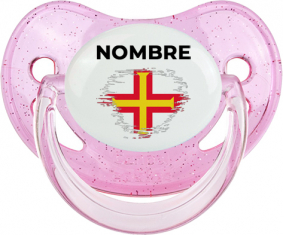 Bandera del efecto pincel Guernsey con nombre: Chupete fisiológica