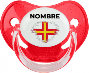 Bandera del efecto pincel Guernsey con nombre: Chupete fisiológica