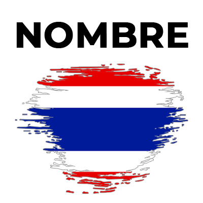 Bandera del efecto pincel de Tailandia, ideal para personalizar productos de bebé en chupete-bebe.com.