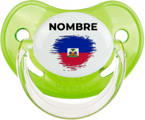 Bandera del efecto pincel de Haití con nombre: Chupete fisiológica