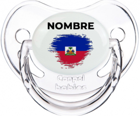 Bandera del efecto pincel de Haití con nombre: Chupete fisiológica