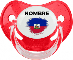 Bandera del efecto pincel de Haití con nombre: Chupete fisiológica