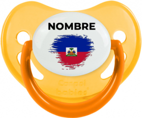 Bandera del efecto pincel de Haití con nombre: Chupete fisiológica