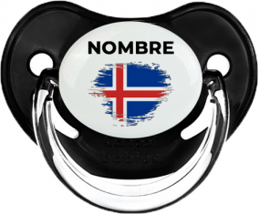 Bandera del efecto pincel de Islandia con nombre: Chupete fisiológica