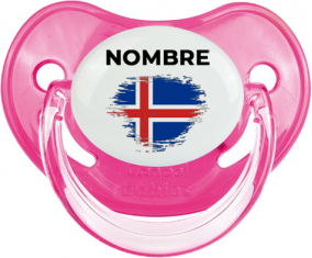 Bandera del efecto pincel de Islandia con nombre: Chupete fisiológica